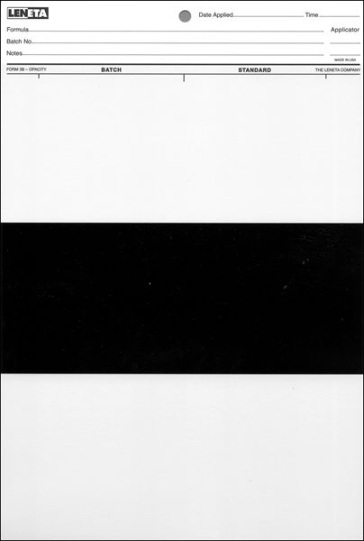 Form 3B Leneta Opacity Chart | Black & White Sealed Card